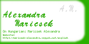 alexandra maricsek business card